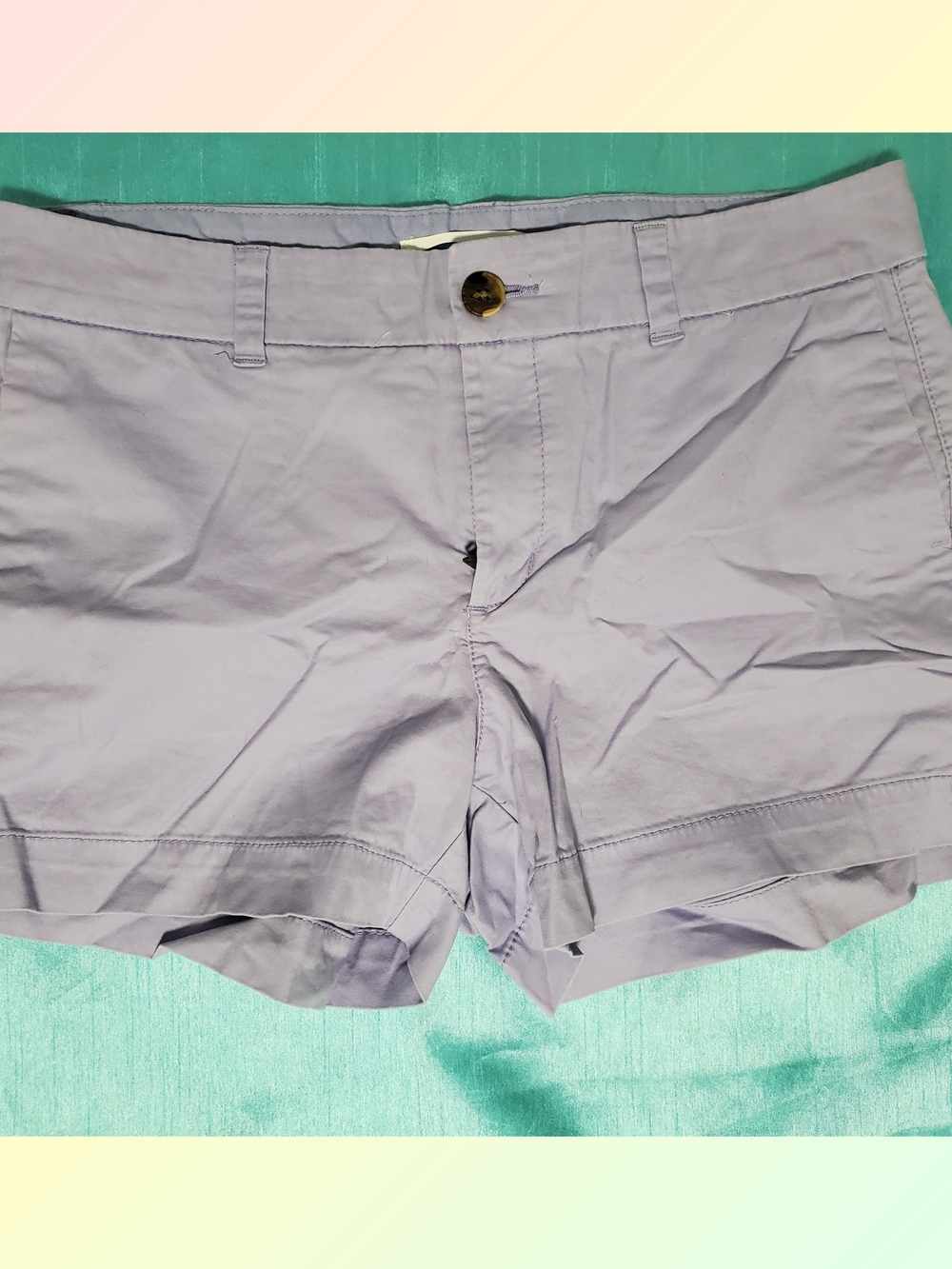 Lavender Casual Cotton Shorts